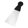 Unique Bargains Women's Metal Hair Pick Afro Comb Hairdressing Styling Tool 8.07"x3.03" Black 2 Pcs - 2 of 4