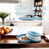 Itopfox Microwave Food Cover with Handle - Collapsible Vented Silicone Splash Guard & Tray for Heating, Doubles as Draining Basket for Washing Fruits - 3 of 4