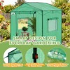 EAGLE PEAK Portable Pop Up Greenhouse, Patented Center Lock, Walk-in Outdoor Greenhouse with Zippered Doors & Windows, Green - 4 of 4