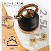 Itopfox Stainless Steel Whistling Tea Kettle for Stove Top, 2.64 Quart Capacity with Cool Touch Handle, Safe for Daily Use - 2 of 4