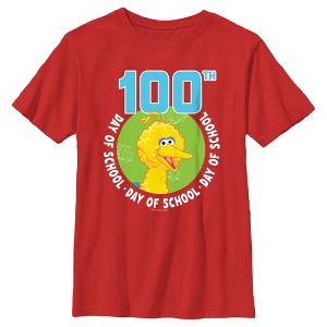 Boy's Sesame Street Big Bird 100th Day of School T-Shirt - 1 of 4