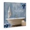 Stupell Industries Blue Floral Relax Bathroom Scene Canvas Art, 36" x 36" - 2 of 4