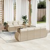 vidaXL Garden Sofa Set Beige PE Rattan L:98.4 in UV-resistant materials - 2 of 4
