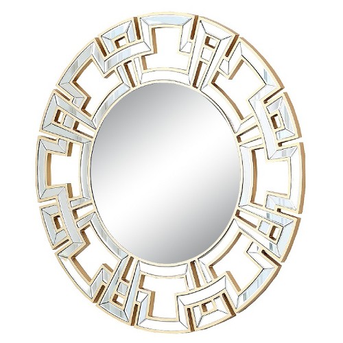 Kaydence Round Decorative Wall Mirror Gold - Abbyson Living