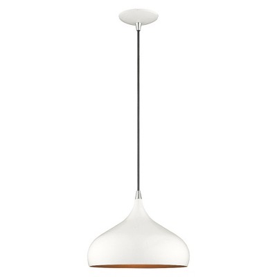 Livex Lighting Amador 1 - Light Pendant in  Shiny White