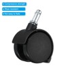 Unique Bargains Nylon Furniture Replacement 360 Degree Circlip Swivel Stem Casters with Brake - 4 of 4