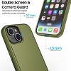 Reiko 2 in 1 TPU PC Combination Army Green Skin Shockproof Phone Cover for iPhone 15 - 2 of 4