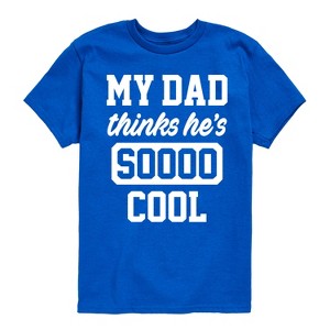 Boys' - Instant Message - Cool Dad He Thinks Short Sleeve Graphic T-Shirt - 1 of 4
