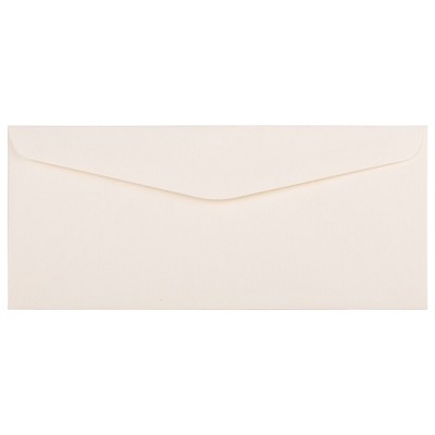 JAM Paper #10 Business Strathmore Envelopes 4.125 x 9.5 Natural White Linen 191170B