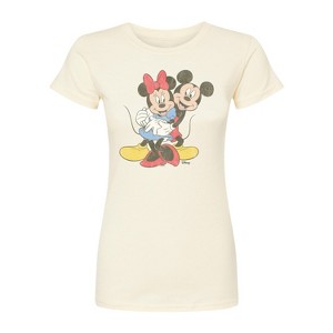 Women's - Disney - Mickey Minnie Hug Fitted Graphic T-Shirt - 1 of 3