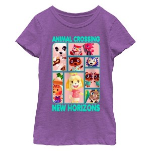 Girl's Nintendo New Horizons New Characters T-Shirt - 1 of 4