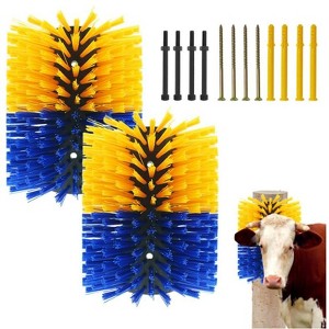 Scratching Brush for Livestock, Nylon Horse Brushes for Grooming, Cow Massage Cleaning Relieve Itching on the Back Blue - 1 of 4