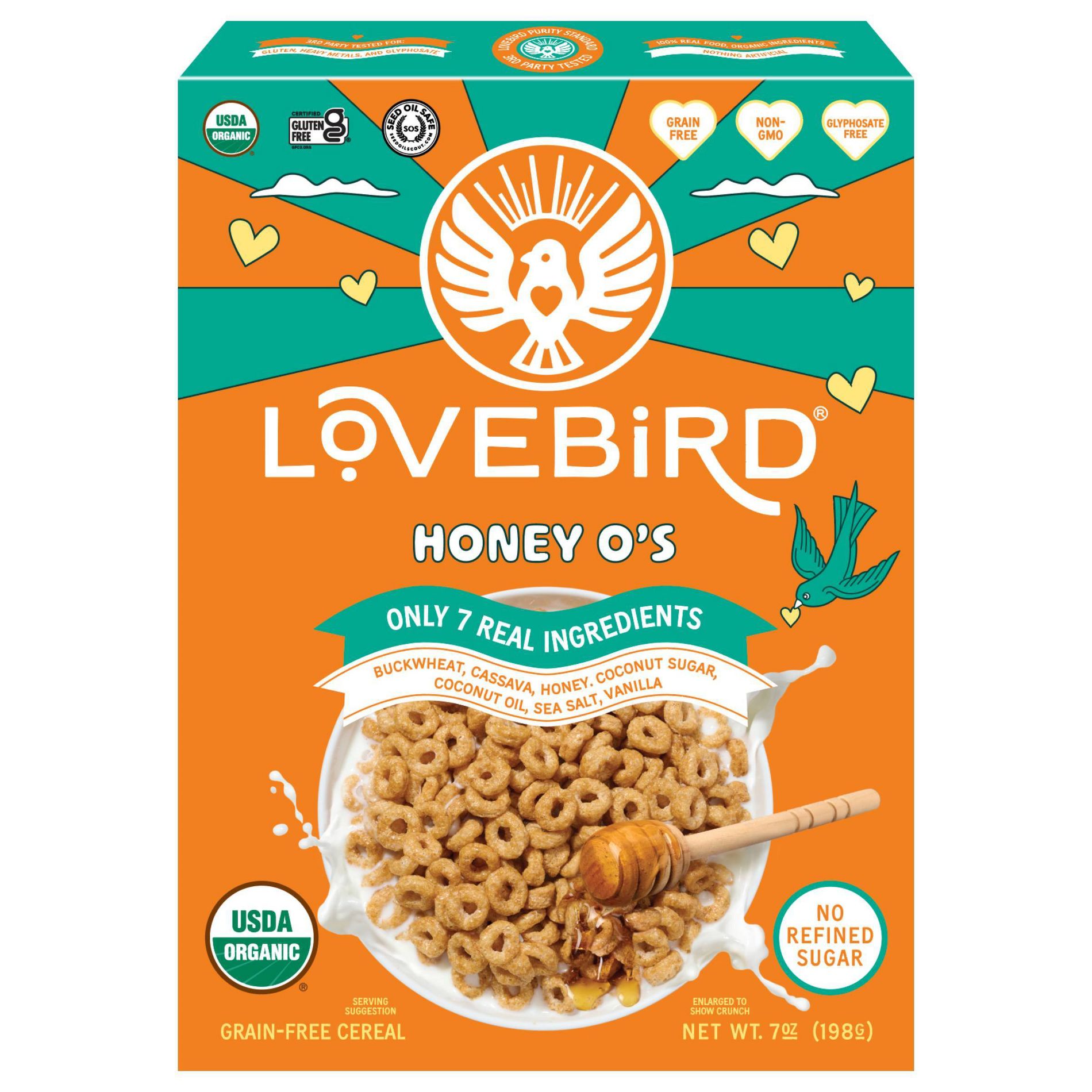 Lovebird Grain Free Honey Breakfast Cereal - 7oz