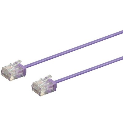  Monoprice Cat6 Ethernet Patch Cable - 10 Feet - Purple | Stranded, 550MHz, UTP, Pure Bare Copper Wire, 36AWG  - Micro SlimRun Series 
