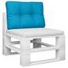 vidaXL Pallet Cushion Blue 23.6"x15.7"x4.7" Fabric - 3 of 4