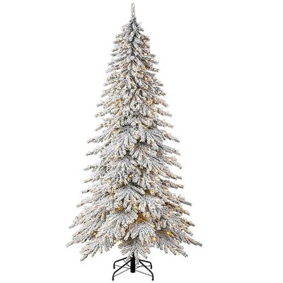 Balsam Hill Tree Classics 7.5FT Snowy Pine Artificial Christmas Tree with Warm White Lights