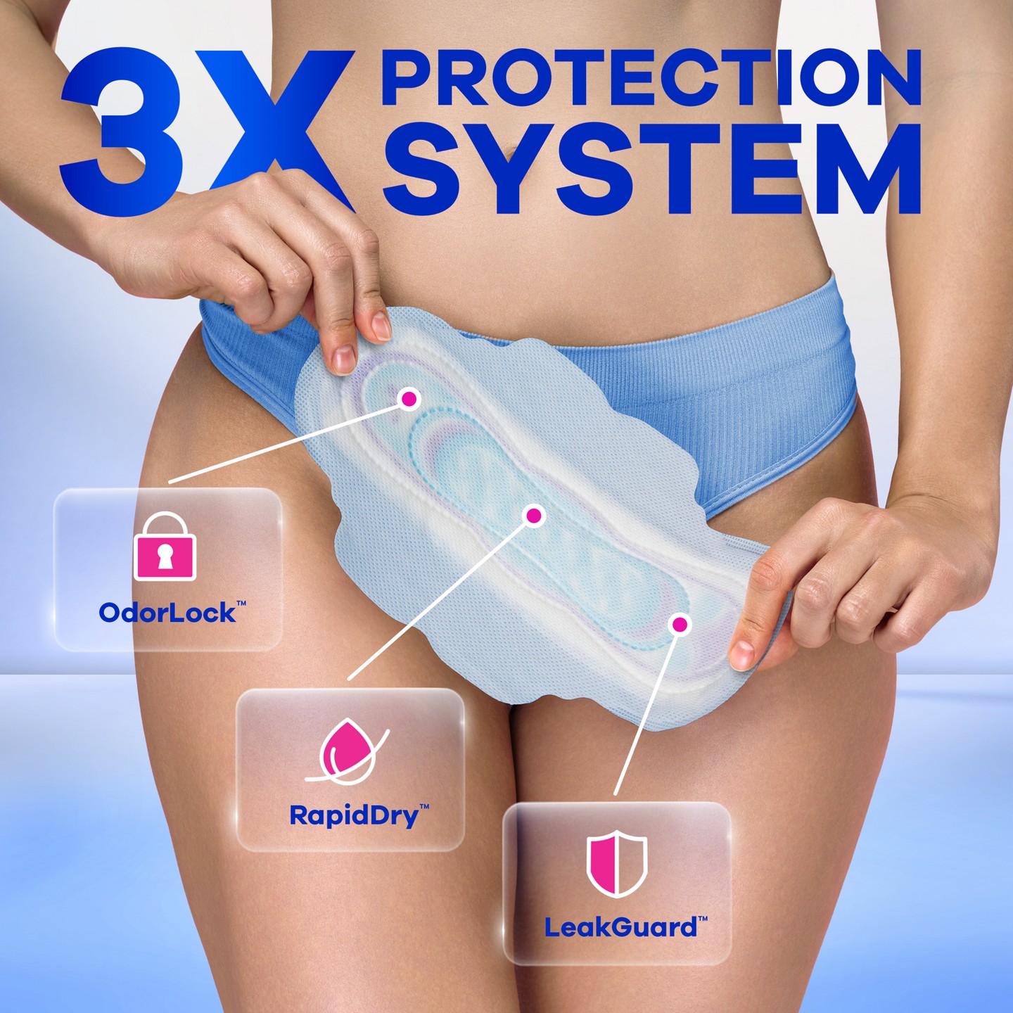 Always Long Absorbency Unscented Ultra Thin Pads with Wings - Size 2 — фото 3