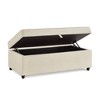 NicBex Storage Bench Ottoman with Storage Modular Sectional Ottoman with Wheels for Bedroom and Entryway, Beige - 2 of 4