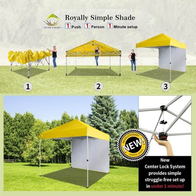 Beige 8x8 Pop Up Canopy Tent with Side Wall