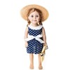 The Queen's Treasures 18 Inch Doll Blue Polka Dot Dress with White Bow Shoes - 3 of 4