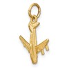 Black Bow Jewelry 14k Yellow Gold Satin and Diamond Cut 3D Airplane Charm - 4 of 4