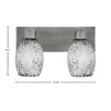 Toltec Lighting Apollo 2 - Light Vanity in  Graphite with 5" Black Fusion Shade - 2 of 2