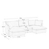 NicBex Couches for Living Room Single Deep Seat Sofa Couch Fabric Slip-covered Armchair with 1 Big Back Cushion and 2 Big Toss Pillows - 3 of 4