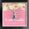 Daughter Greeting Card Sterling Silver Hearts Necklace for Women Ginger Lyne Collection - 3 of 4