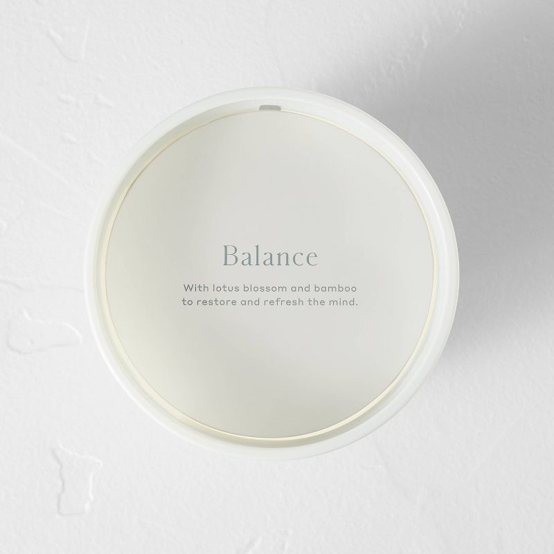 Balance Core Frosted Glass Wellness Jar Candle White - Casaluna™, 4 of 8