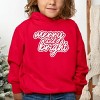Merry & Bright Outline Puff  - Toddler Hoodie - 2 of 4