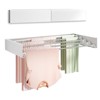 Laundry Drying Rack Wall Mount Indoor, Space Saving Wall Mounted Clothes Drying Rack with Aluminum Rods for Hanging Clothes - 4 of 4