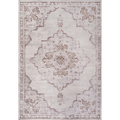 Reversible Red Synthetic Rectangular Easy Care Area Rug