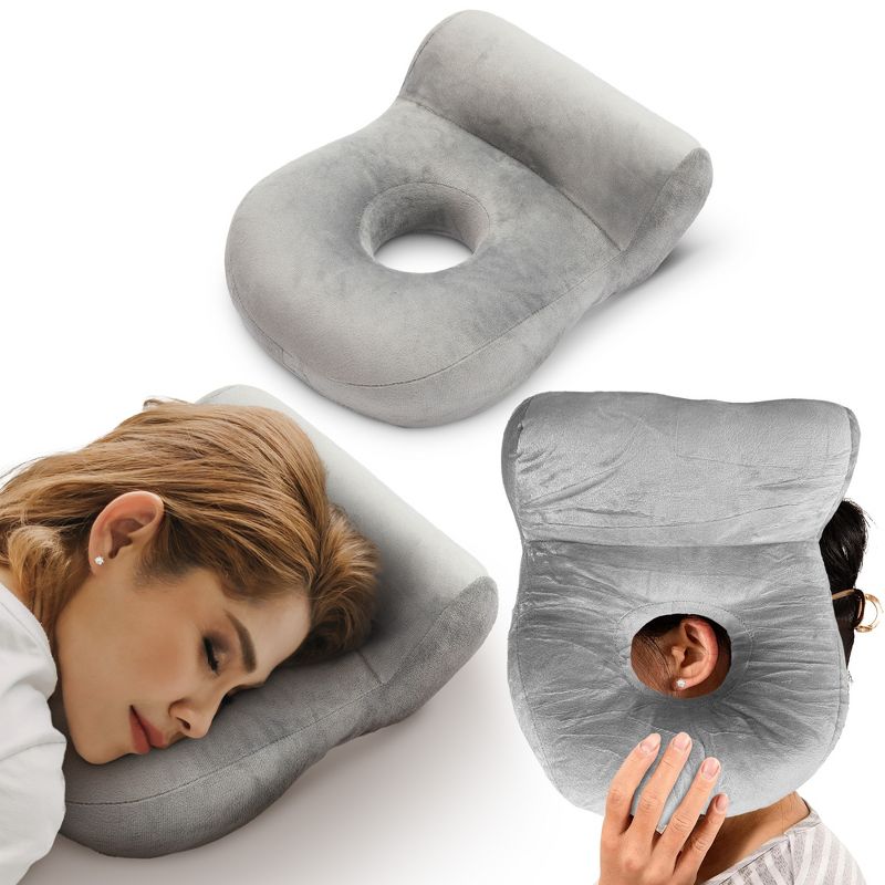 Cheer Collection Ear Piercing Relief Pillow – Perfect for Pierced Ears, Desk Naps & Travel