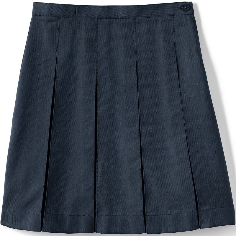 Lands' End School Uniform Kids Solid Box Pleat Skirt Below the Knee, 1 of 4