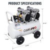 13 Gallon Air Compressor Portable, 2.5HP Max 115 PSI Oil-Free Air Compressor Tank with Wheels, Ultra Quiet Air Compressor with Automatic Drain Valve - 2 of 4