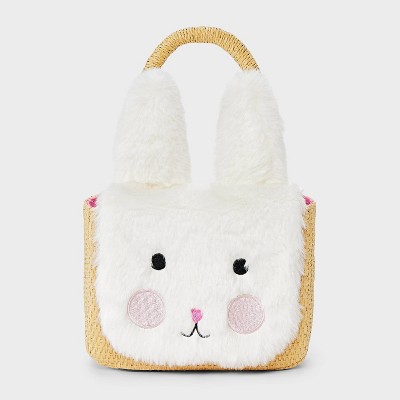 Toddler Bunny Paper Straw Tote Handbag - Cat & Jack™ Off-White