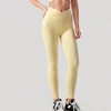 Anna-Kaci Active Women's High Waist Crossover Leggings with V-Waistband and Full-Length Stretch Fit for Active or Casual Wear - 2 of 4
