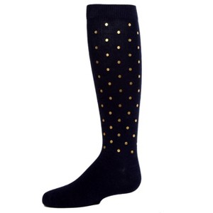 Memoi Girls' A Speck of Spots Polka Dot Knee High Socks - 1 of 2