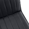 Monarch Specialties Dining Chair Set Of 2 Side Upholstered Kitchen Dining Room Pu Leather Look Metal Black Contemporary Modern - 2 of 4