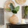Olivia & May 14"x14" Seagrass Handmade Woven Decorative Vase Brown: Bohemian Style, Bottle Shape, Tabletop Decor - 2 of 4