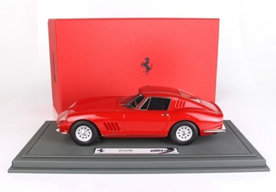 1964 Ferrari 275 GTB Short Nose Red with DISPLAY CASE Limited Edition to 200 pieces Worldwide 1/18 Model Car by BBR