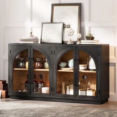 60" Buffet Sideboard Cabinet with Storage, Kitchen Pantry Cabinet, Accent Storage Cabinet, Coffee Bar Storage Cabinet for Living Room Kitchen