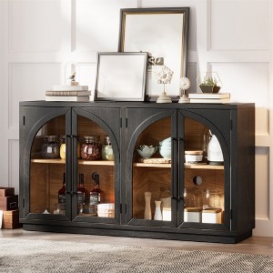 60" Buffet Sideboard Cabinet with Storage, Kitchen Pantry Cabinet, Accent Storage Cabinet, Coffee Bar Storage Cabinet for Living Room Kitchen - 1 of 4