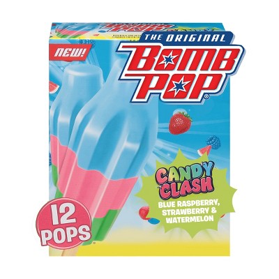 Bomb Pop Candy Clash Frozen Ice Pops - 21floz/12pk : Target