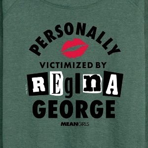 Women's - Mean Girls - Personally Victimized Regina George Lightweight French Terry Wide Neck Long Sleeve Shirt - 1 of 4