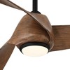Casa Vieja 53" Grand Breeze Farmhouse Rustic Indoor Ceiling Fan 3 Blade CCT LED Remote Control Black Finish Koa Finish Blades Bedroom Living Room - 3 of 4
