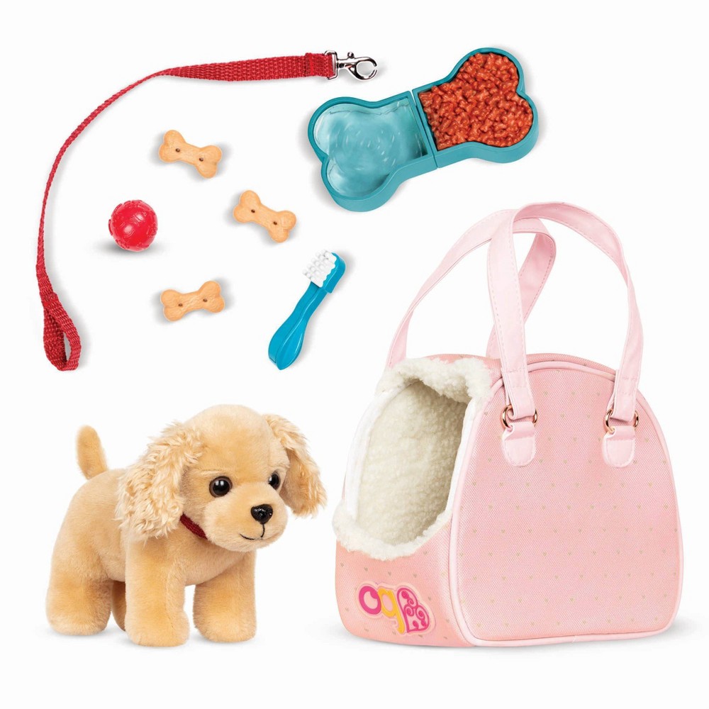 Photos - Soft Toy Our Generation Dolls Our Generation Hop In Dog Carrier & Pet Plush Puppy for 18" Dolls 