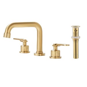 CASAINC 8 in. Widespread 2-Handle Bathroom Faucet with Drain Kit Included - 1 of 4