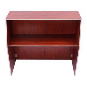 YIYIBYUS Portable Event Bar Portable Bar Cabinet with Top and Middle Shelves, Brown - 1 of 4