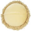 HomeRoots 14" X 14" Yellow Round Shag Throw Pillow - 4 of 4